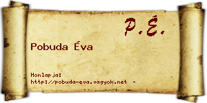 Pobuda Éva névjegykártya